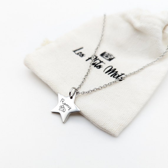 Personalized star necklace deals
