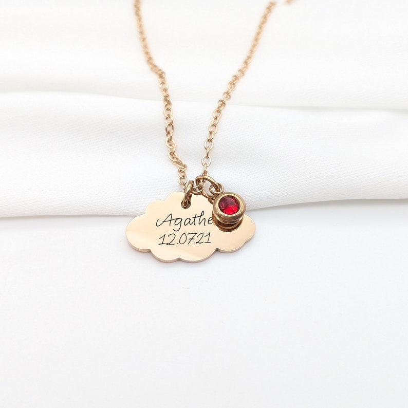 Collier Personnalisé pour enfant, Bijou prénom, Cadeau communion, Cadeau de naissance, Cadeau baptême, Bijou enfant avec prénom image 1