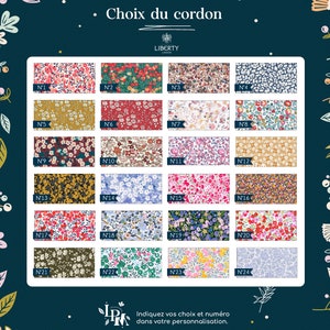 Bracelet personnalisé cordon Liberty avec pierre de naissance, Bijou pour Maman, Marraine, Cadeau naissance, Cadeau Fête des mères image 8