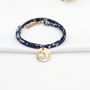 Bracelet enfant Liberty personnalisé, bracelet prénom avec médaille gravée, Cadeau baptême, Cadeau Naissance, Cadeau grande sœur, Filleule image 6