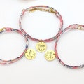 Personalized bracelet for bridesmaid liberty cord, EVJF bracelet with medal to engrave, Wedding guest gift, Witness gift product logo