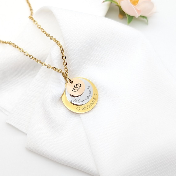 Collana Personalizzata Per Nonna Con Pietre Portafortuna - In Oro O Argento - Incisa Con Nome - Regalo Per Compleanno, Festa Della Mamma, Natale