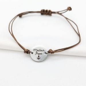 Bracelet homme personnalisable Cadeau saint valentin homme, Cadeau fête des pères, Bracelet homme, Cadeau témoin image 1