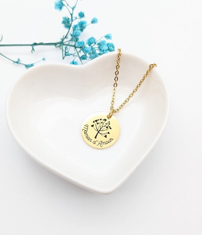 Personalized Tree of Life Necklace, First Name Engraved Necklace, Necklace for Mom, Grandma, Mom Jewelry, Birth Gift, Mother's Day Gift image 4