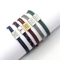 Personalized Men's Cord Bracelet with Engraved Stainless Steel Medal - Men's Gift, Dad Bracelet, Godfather, Valentine's Day Gift for Men product logo