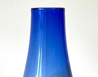Carlo Nason | Murano Glass | Extra large modern bright blue to smokey grey transparent vase
