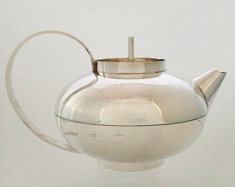 Christofle, Paris, ‘Ceylan’ by Lino Sabattini c.1960 Modernist Silver Plated Tea Pot