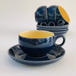 Denby Cottage Blue | One Cup and Saucer set | 1960s