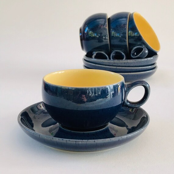 Denby Cottage Blue One Cup and Saucer set 1960s Etsy