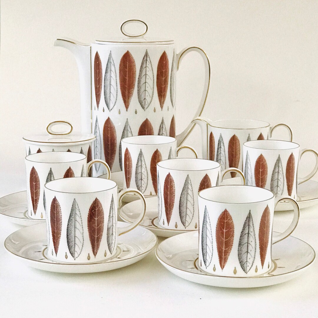 Susie Cooper スープチューリン Susie Cooper Hyde Park 1950s Elegant Bone China Coffee Set - Etsy