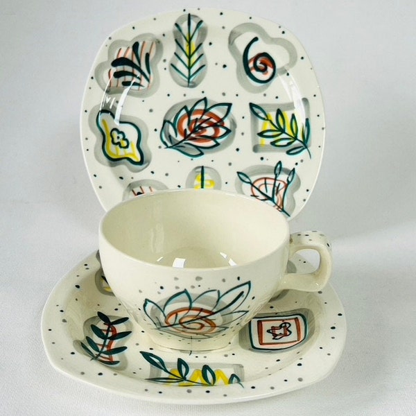 Jessie Tait 'Primavera' Stylecraft by Midwinter 1954 | Hand Painted Trio