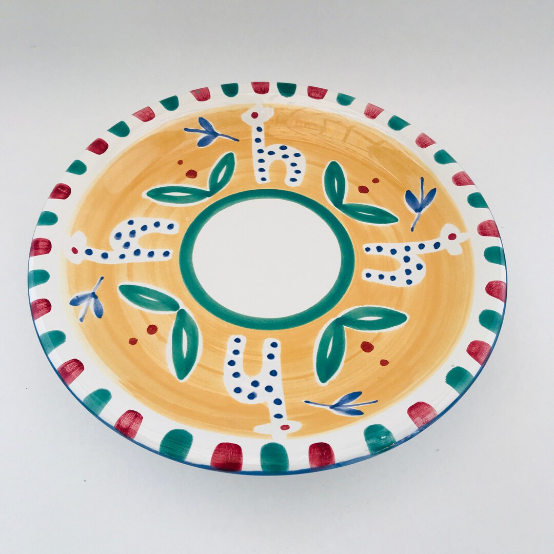 Habitat Vintage Spotty Llamas Made in Italy 1980s Hand Painted Dinner