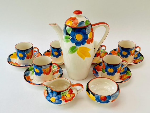 Susie Cooper スープチューリン Susie Cooper 1929 Floral Complete