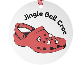 Jingle Bell Croc Funny Christmas Metal Ornaments