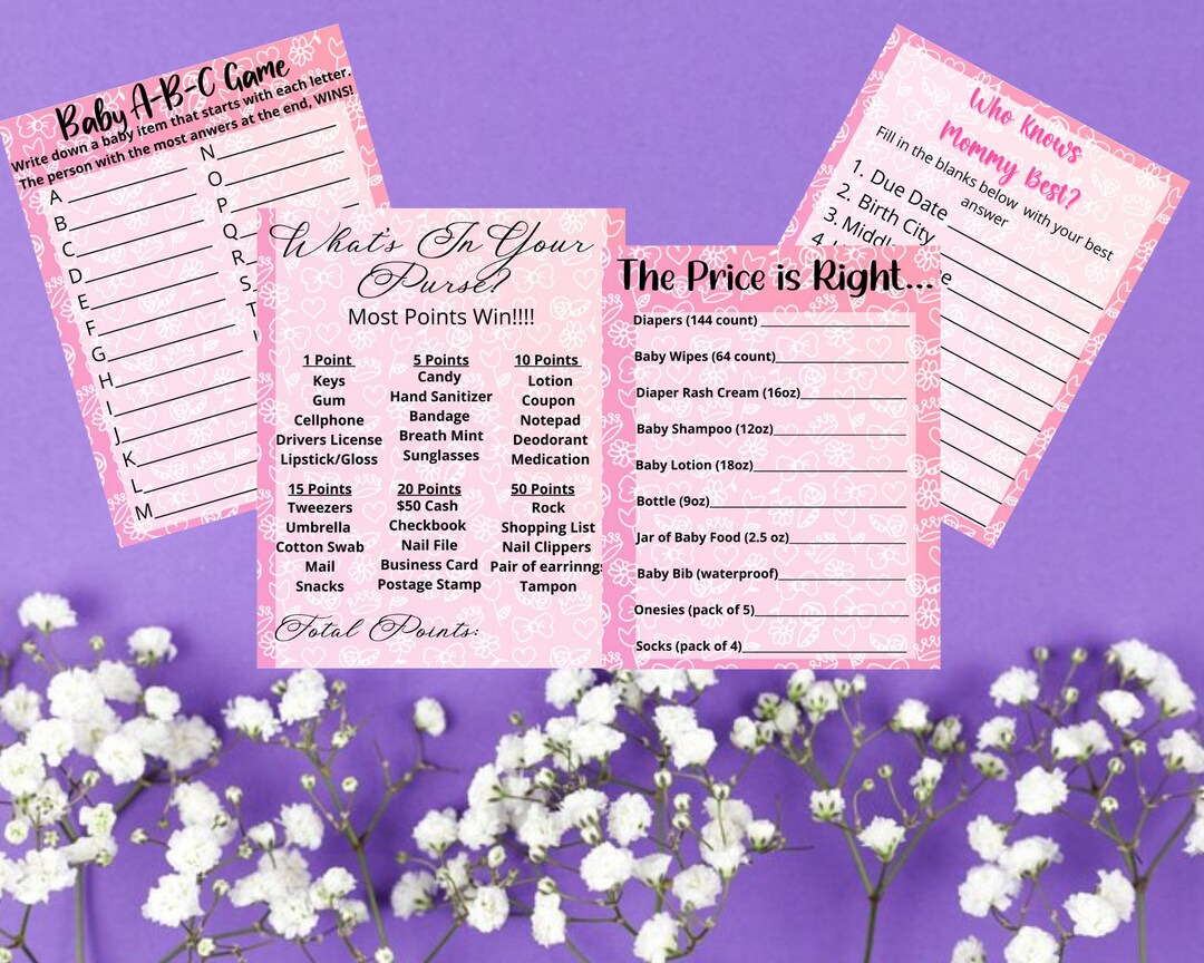Baby Shower Games Printable Download Games Mommy to Be - Etsy
