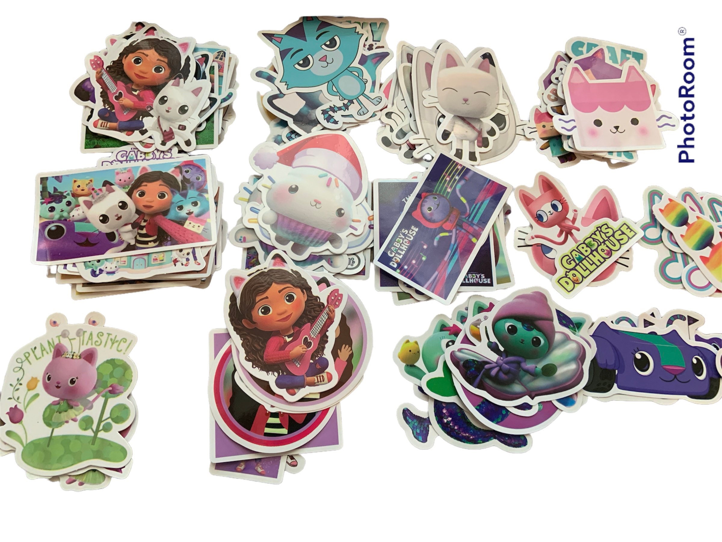 Gabby Original Tattoo Stickers Dollhouse Cat Waterproof Sticker Funny  Cartoon Kids Girls Christmas Birthday Party Gift Toys