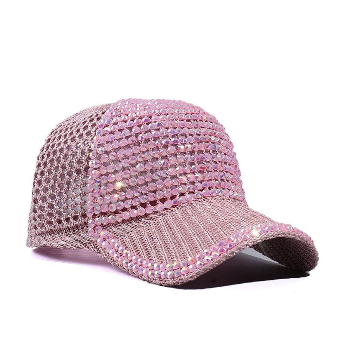 Natalie Mills Crystal Rhinestone Hat. Baseball Hat Style. - Etsy