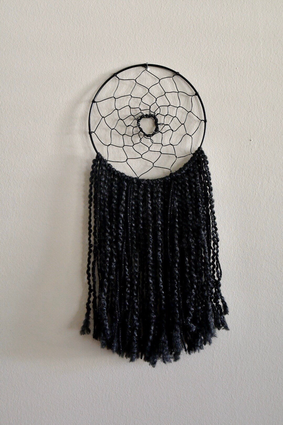 Black Sparkly Dream Catcher wall hanging wire dream catcher Etsy