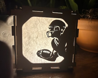 Football light box, Sports Room Decor, Sports memorabilia, Football Fan Gift, Man Cave Acessory, Football Season Decor, Sports player gift