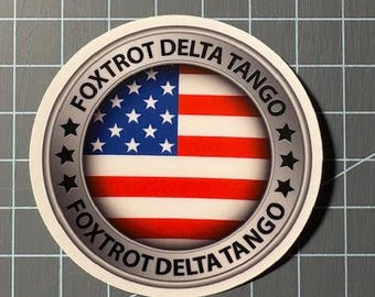 Foxtrot Delta Tango • 3" wide