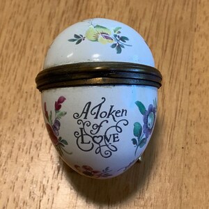A Token of Love - Bilston and Battersea Enamel Hinged Egg