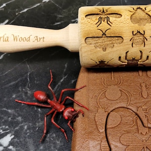FOREST Christmas Wild Ornament Sweet Natural Nice Cookies Santa Gift Birthday Present Laser Engraved Rolling Pin Large Holiday Embossing