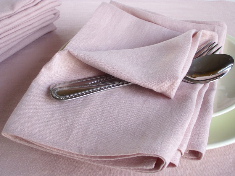 Linen Napkins in Bulk, Dinning Reusable Napkins, Individual Napkins