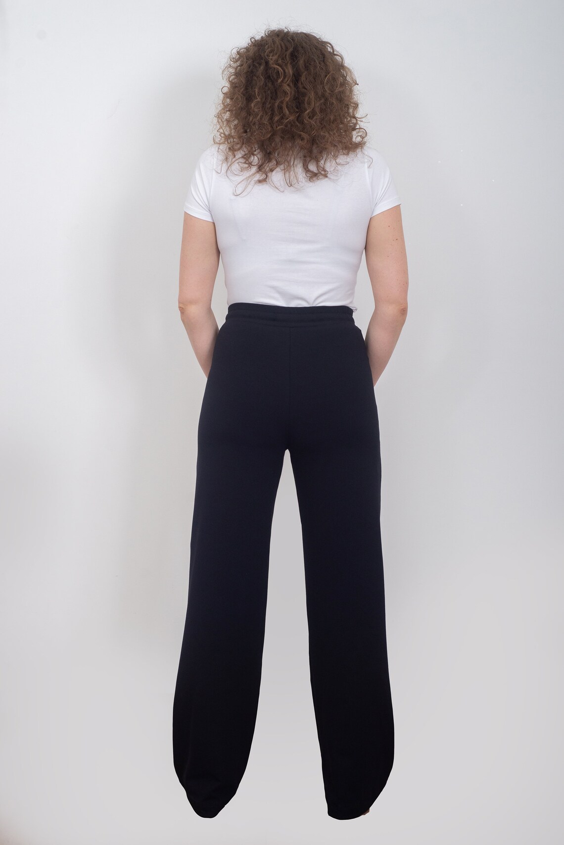 Casual pants for women Black cotton trousers Loose Fitting Etsy