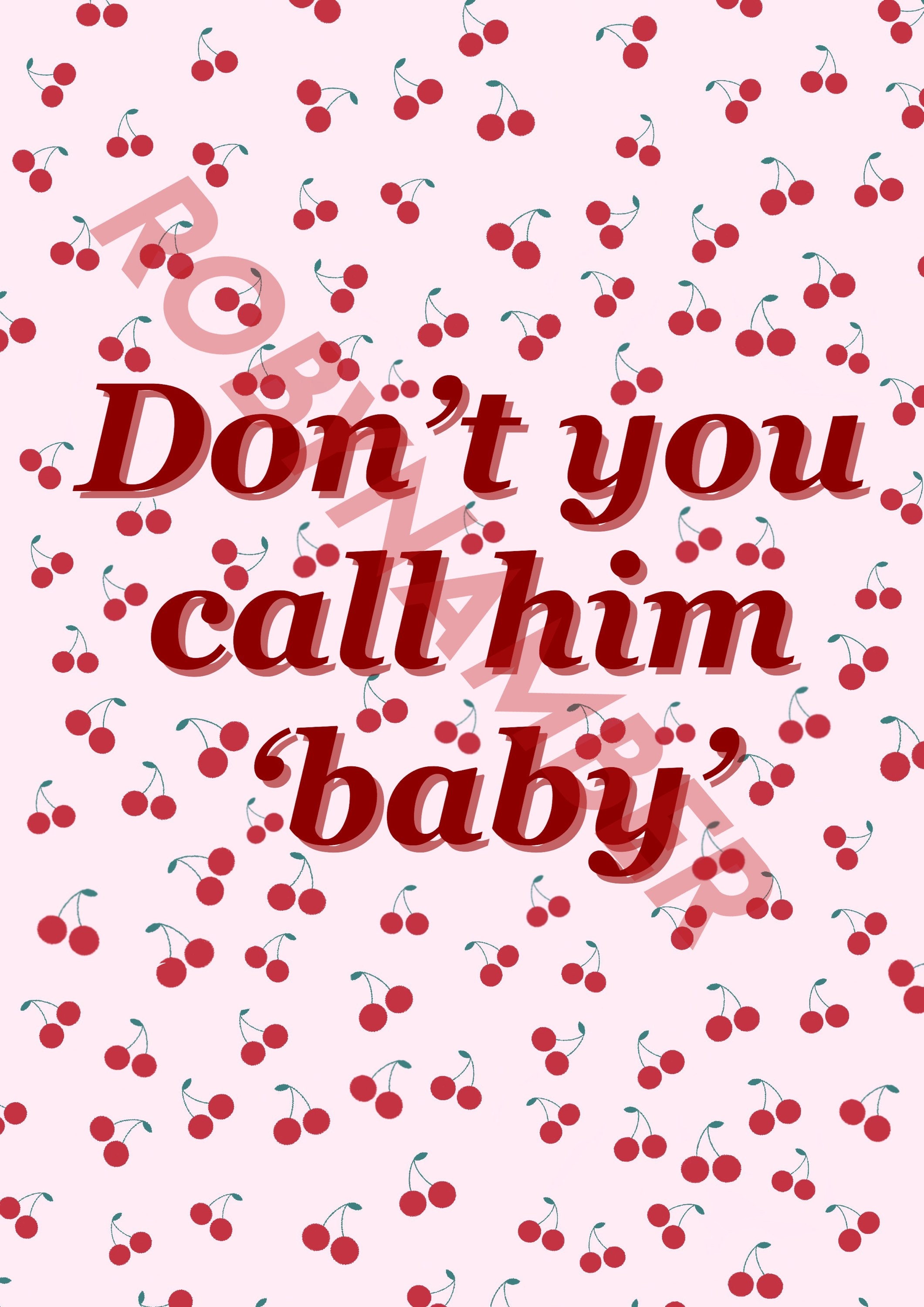 Harry Styles // cherry lyrics minimalist digital print Etsy