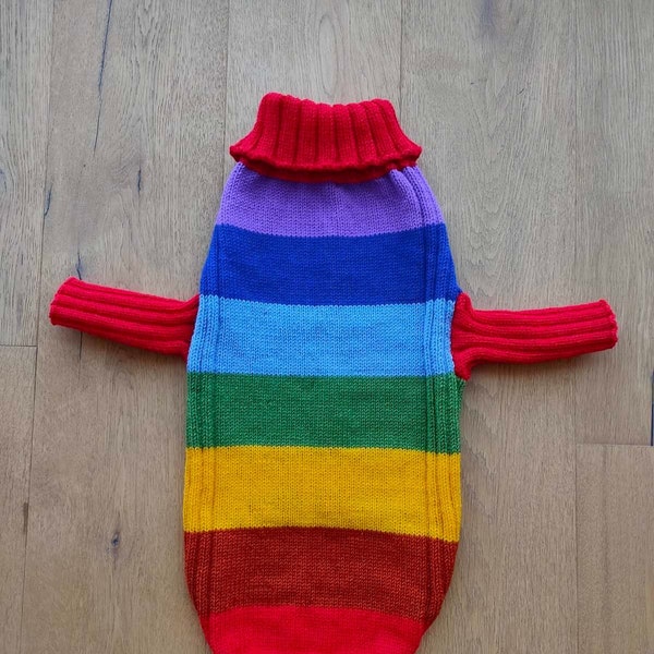 Rainbow Sweater Coat - Etsy