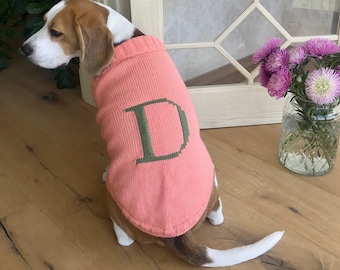 Personalization Dog Sweater for All Dog Sizes, Knitted Woolen Dog Sweater With Name Letter, Custom Dog Sweater, Knitted Dog Jumper