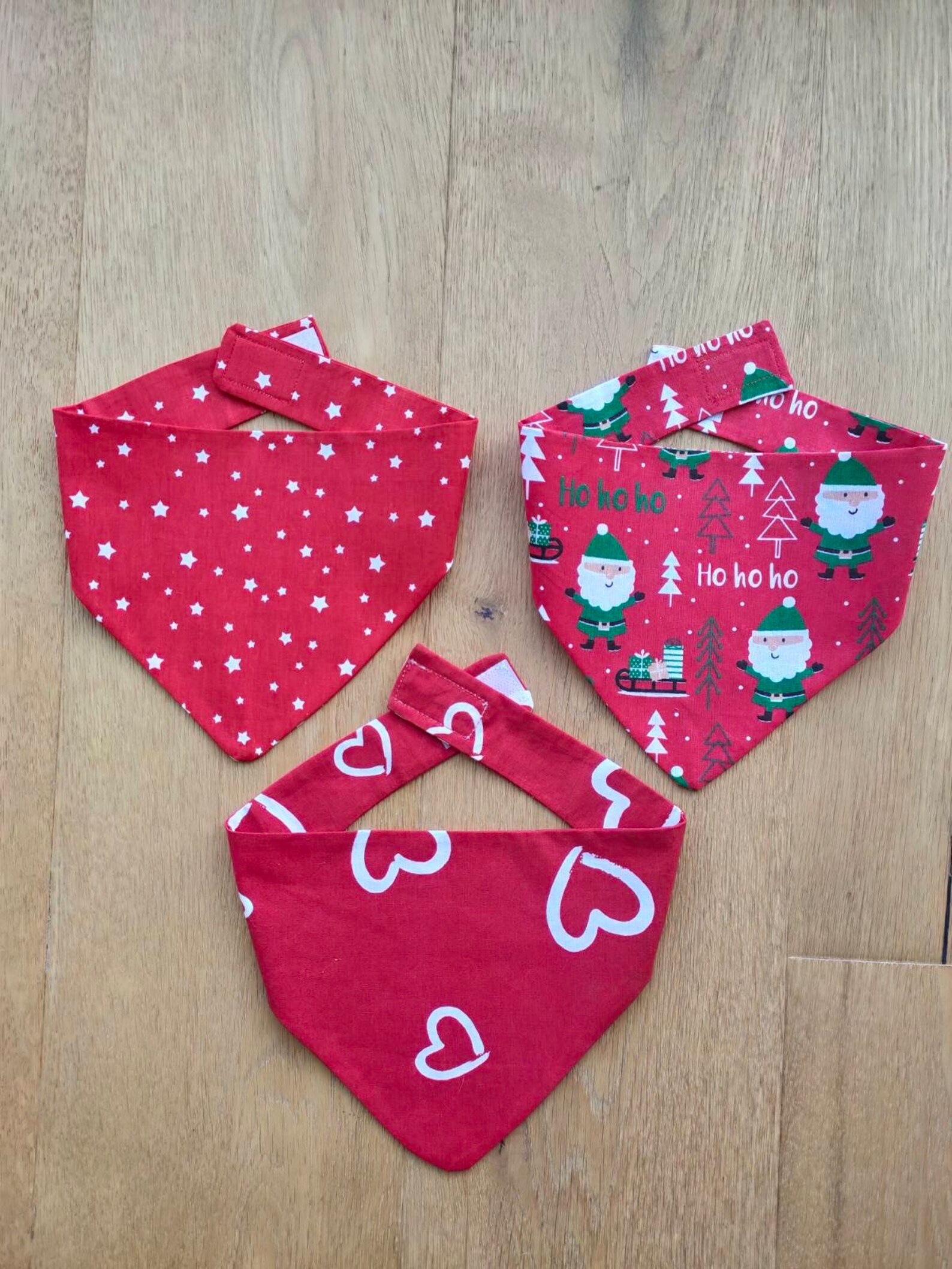 Festive Dog Bandana With Velcro Christmas Dog Bandana for Big Etsy