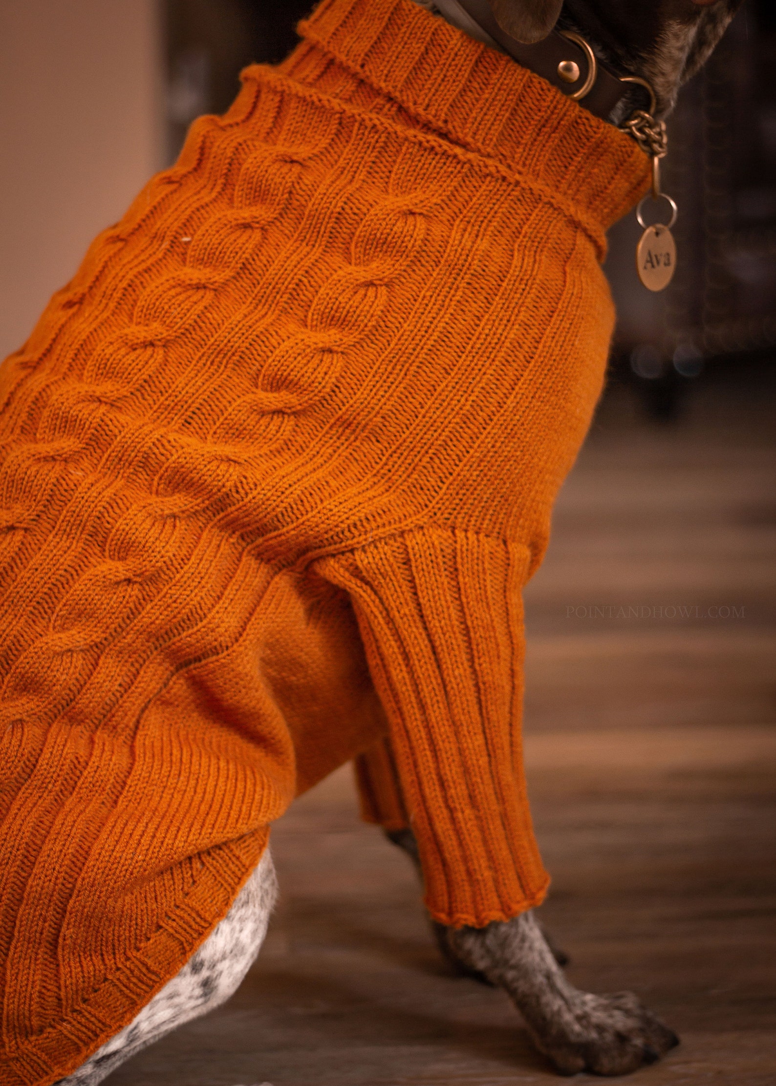 Knitted Dog Sweater Personalized Dog Jumper With Pattern Etsy