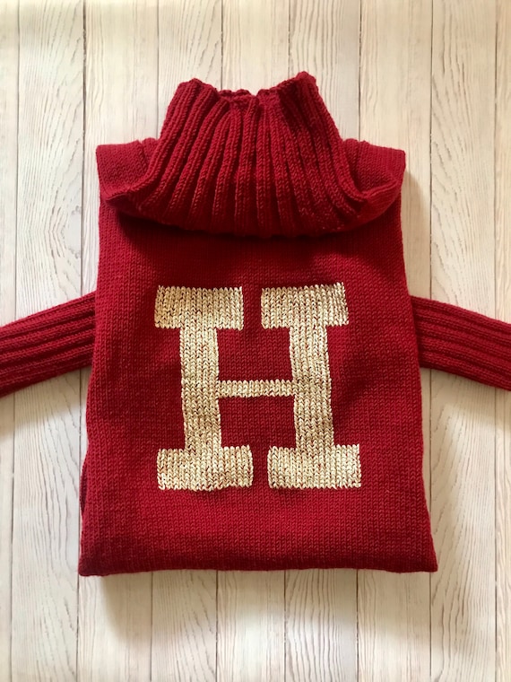 Weasley Inspired Sweater for Dogs Hogwarts Sweater Personalization Dog Sweater With Golden Letter Knitted Dog Jumper Custom Dog Sweater Etsy Canada