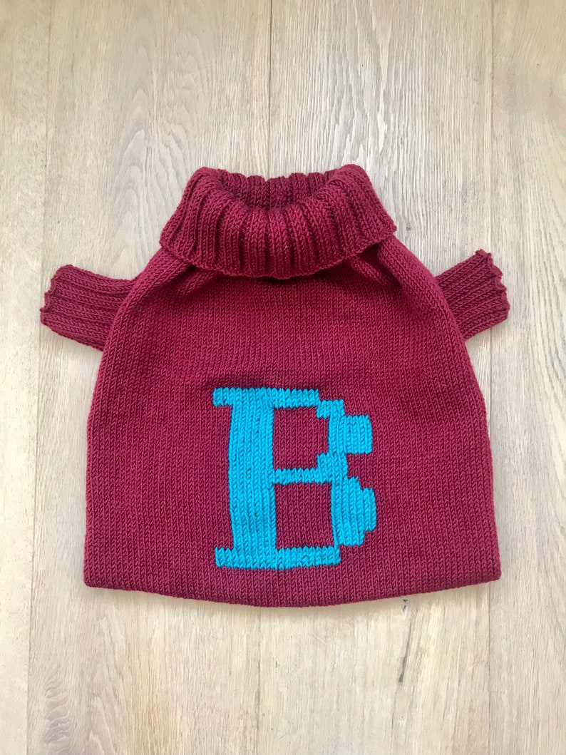 Personalized Dog Sweater Custom Dog Sweater With Letter Etsy
