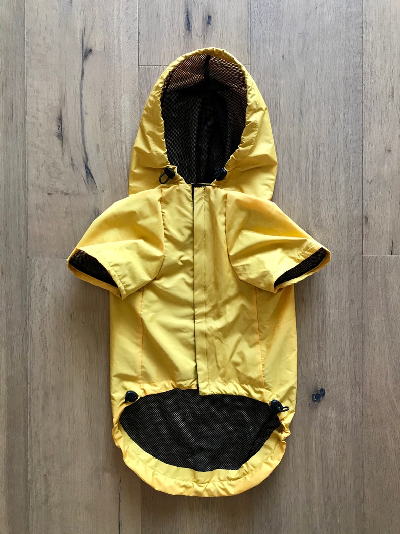 Custom Raincoat for Dogs Yellow Dog Raincoat With Lining Etsy