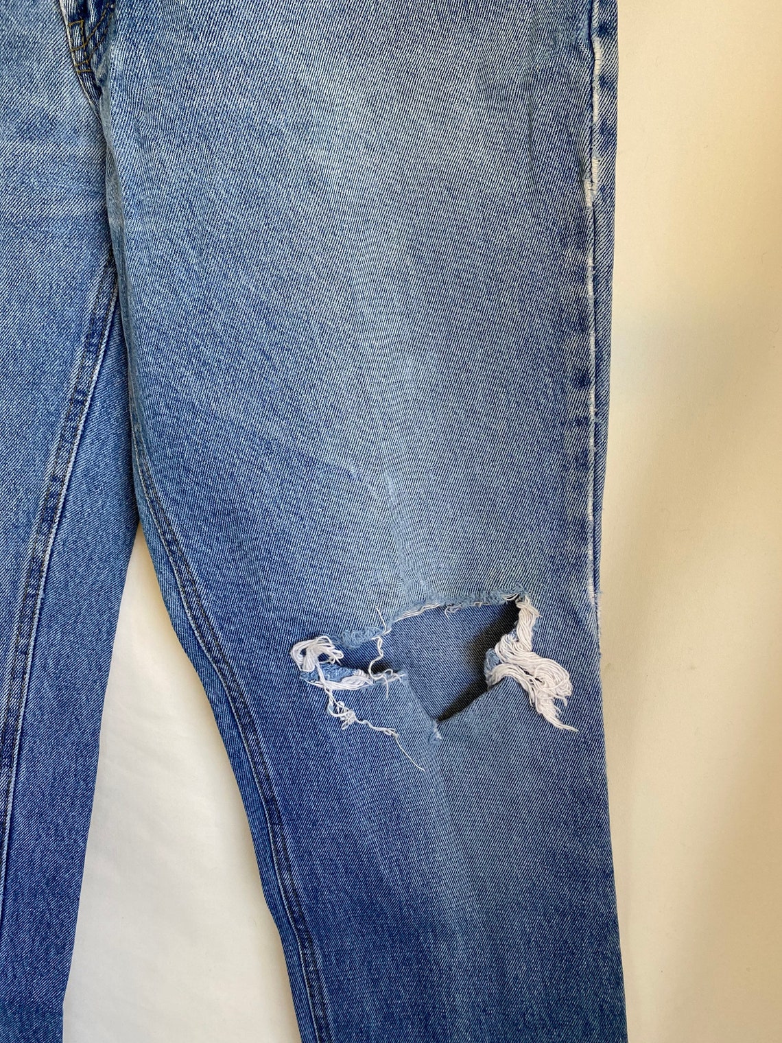 Vtg 80s Distressed Bugle Boy Jeans 705s in Light Wash Denim. | Etsy