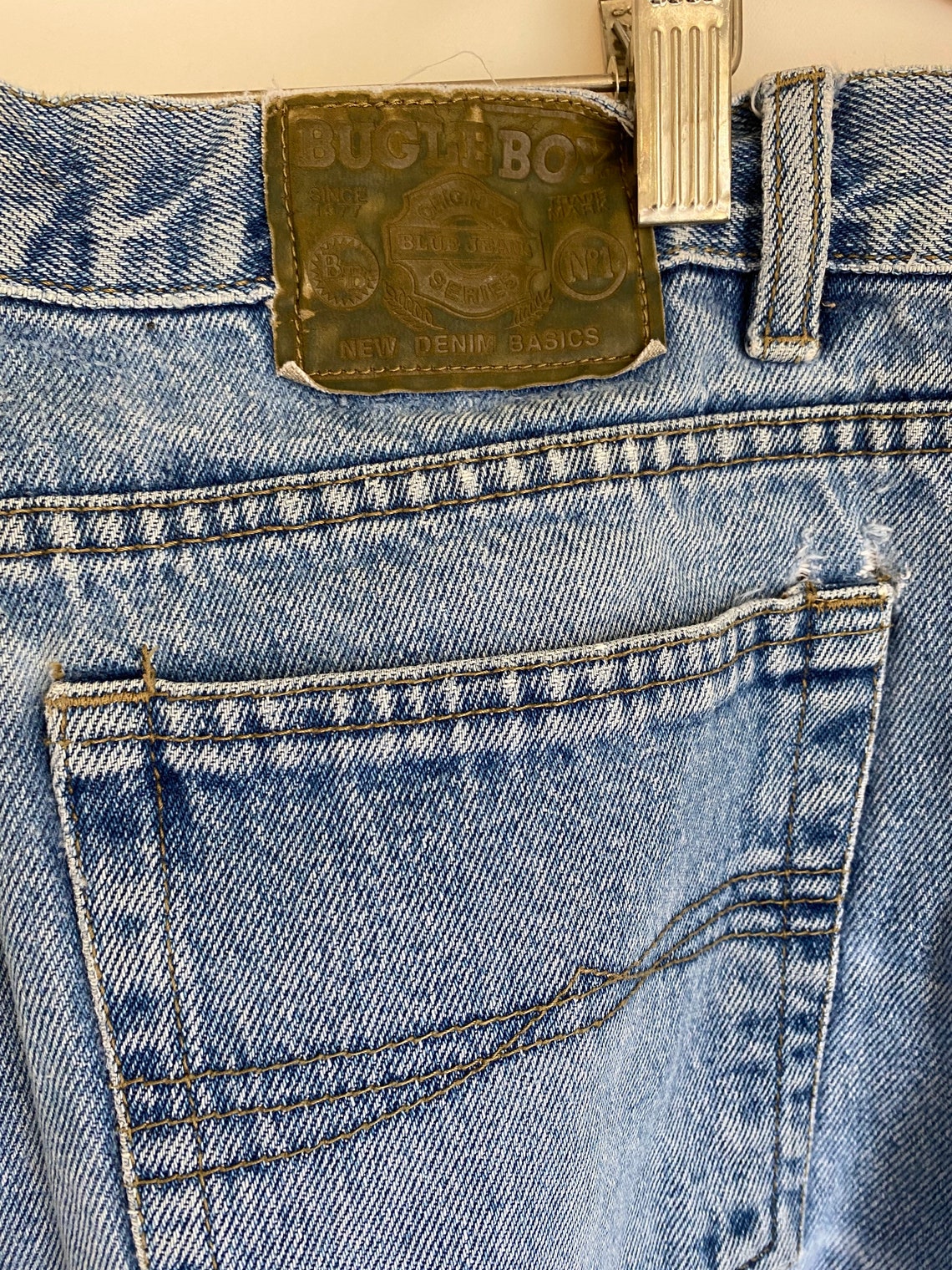 Vtg 80s Distressed Bugle Boy Jeans 705s in Light Wash Denim. Etsy