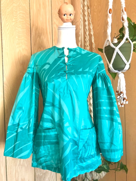 Vintage 60’s Star of Siam Cotton Tunic with large
