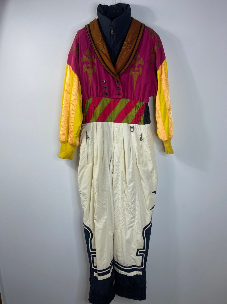 80s Multicolored/Embroidered Ski suit by Bogner Sz 10 image 1