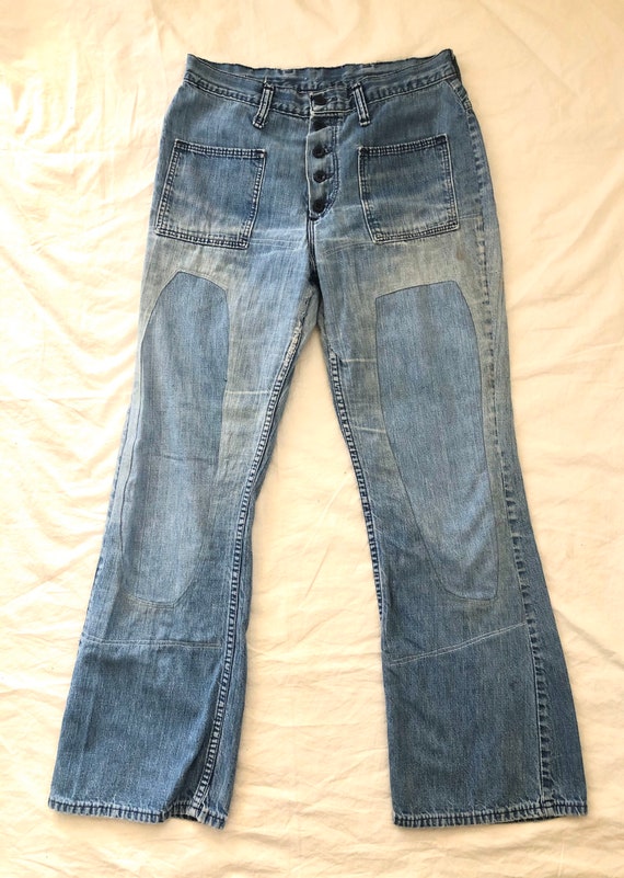 Vintage 60s/70s Wrangler Jeans-Distressed, bell bo