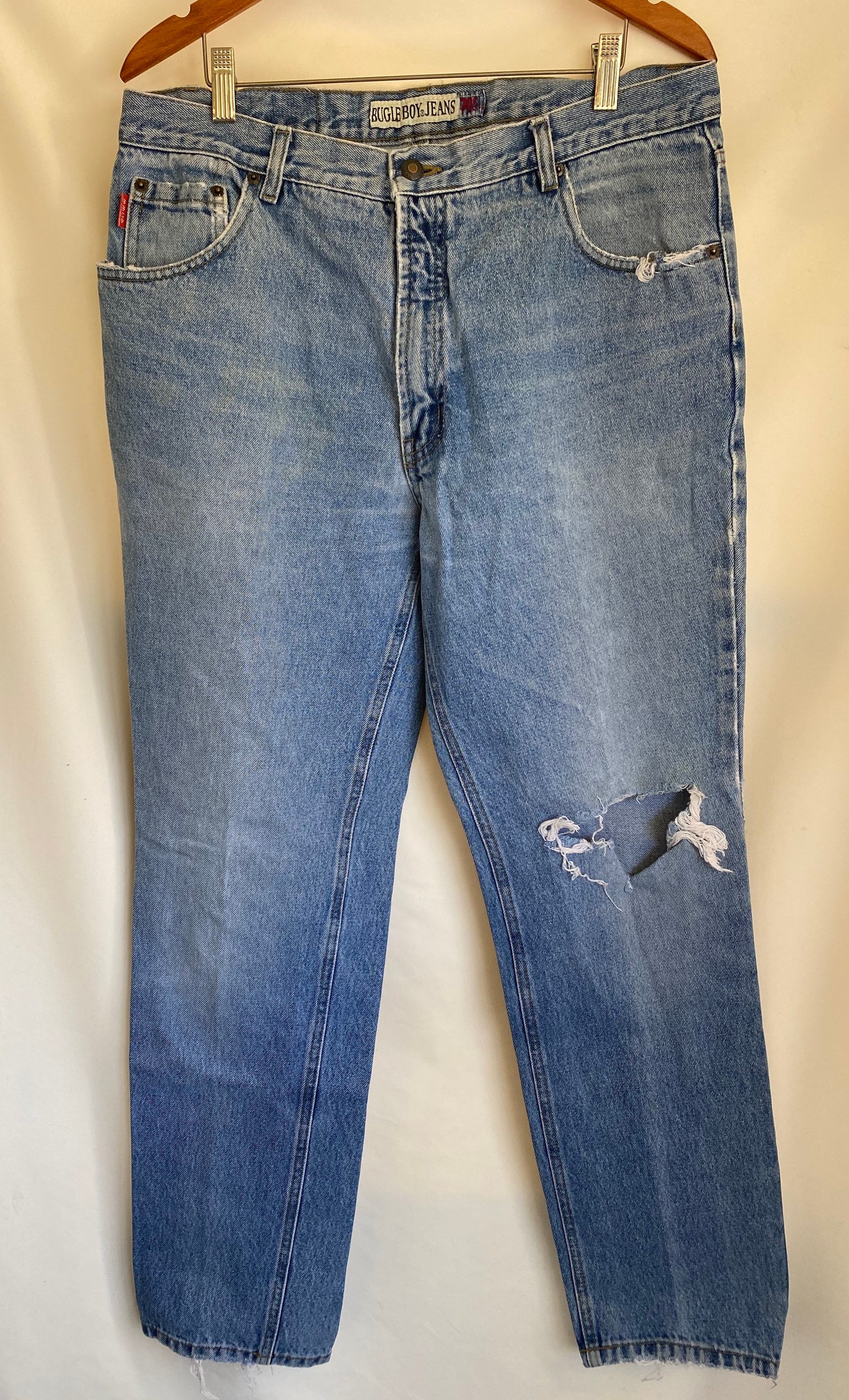 Vtg 80s Distressed Bugle Boy Jeans 705s in Light Wash Denim. Etsy