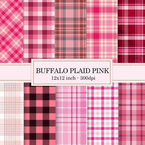 Buffalo plaid pink, digital paper Pink, Valentine digital paper, Valentine texture, Valentine Backgrounds, Valentine wallpaper, Valentine