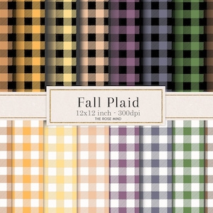 Buffalo plaid digital paper, fall, fall digital paper, fall wallpaper, Fall buffalo plaid, Fall buffalo plaid, fabric fall digital paper,