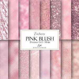 Pink blush foil texture digital paper