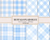 Buffalo plaid blue, baby boy pattern