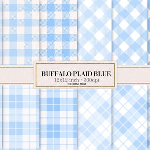 Buffalo plaid blue, baby boy pattern