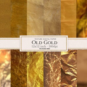 Old gold digital paper, old gold wallpaper, gold textures, golden digital paper, fast download, digital papers