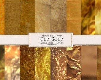 Old gold digital paper, old gold wallpaper, gold textures, golden digital paper, fast download, digital papers