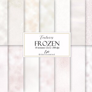 Frozen digital paper, texture  white, fast download, commercial use